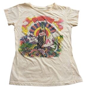 PEPSI-COLA SHORT SLEEVE COLORFUL T-SHIRT SIZE YOUTH XL OR WOMENS SMALL